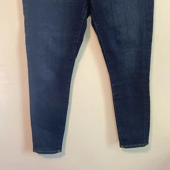 LOFT Dark Wash Skinny High Rise Jeans Size 29 / 8 Petite - Picture 3 of 9